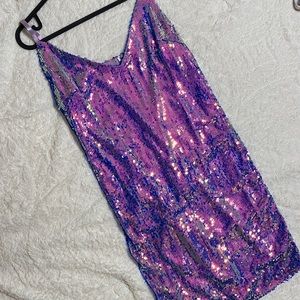 NEVER BEEN WORN! Purple Sequin Club Dress from Dollskill